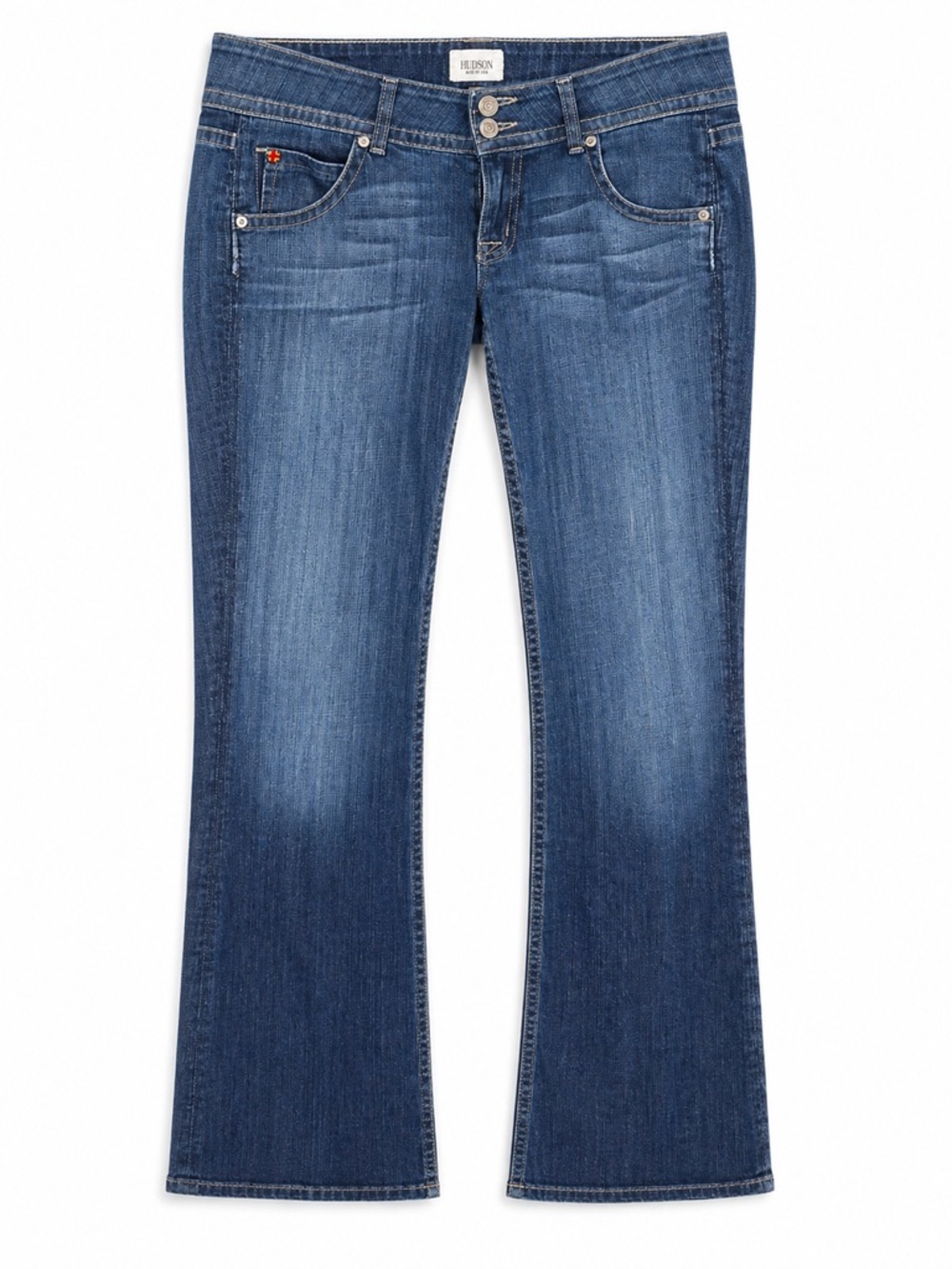 Hudson Jeans Women’s Size 29 Medium Wash Bootcut Flap Pocket Stretch Denim